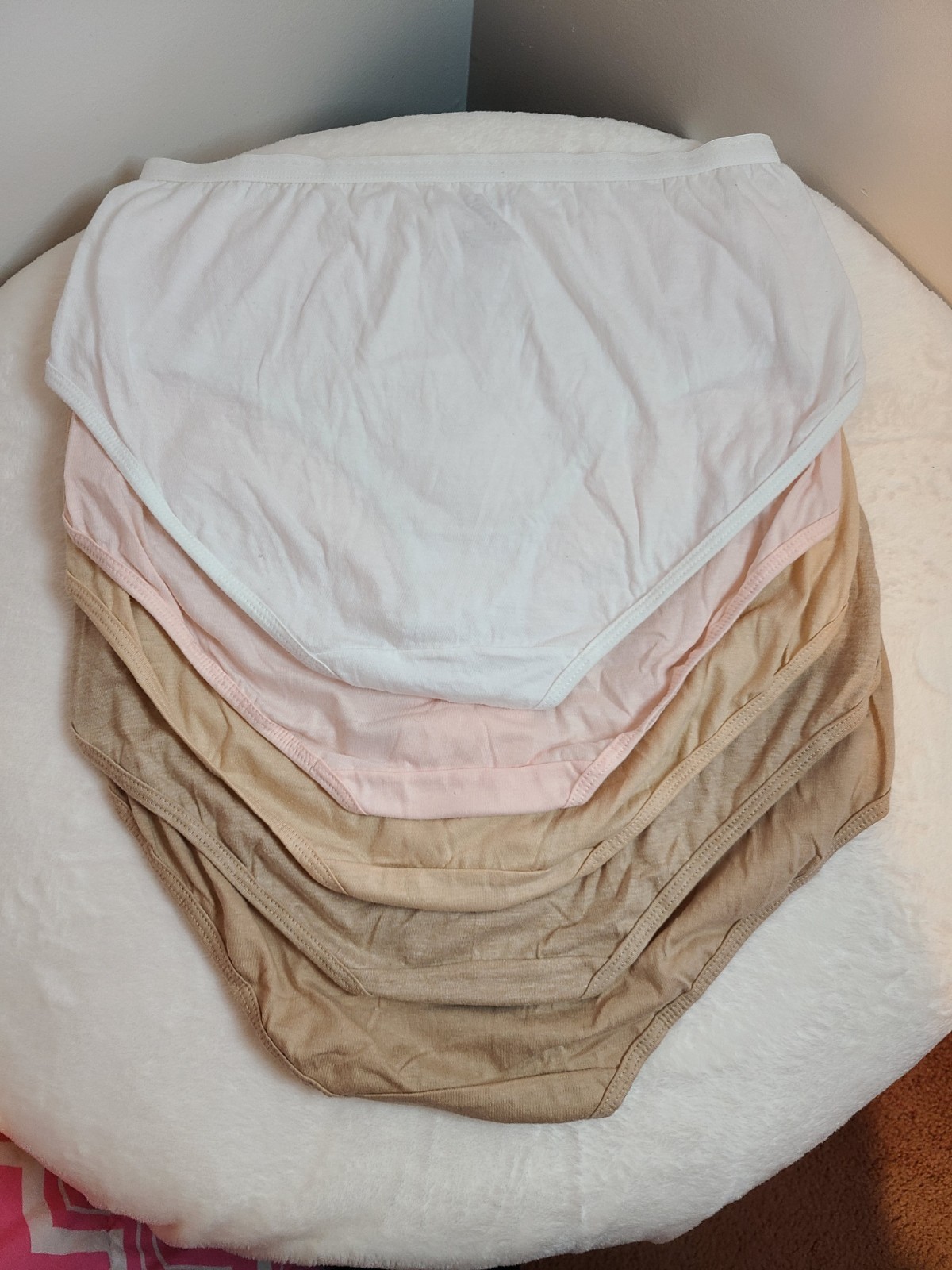 New Hanes 5pk Classic Cotton Brief Panties Size XL – Neutrals