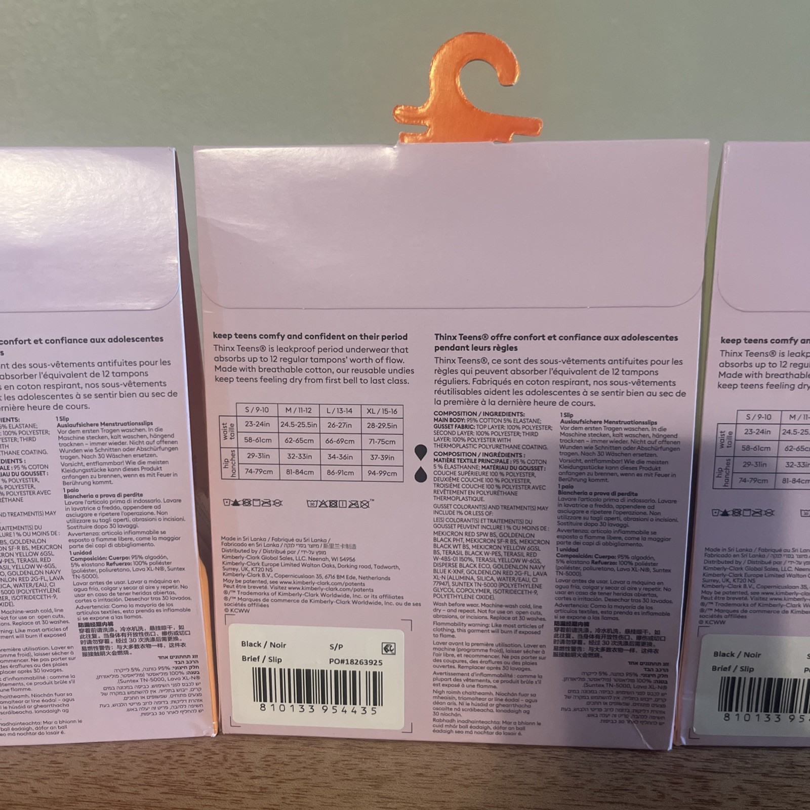 *3 PACK* Thinx Teens Briefs Leakproof Period Underwear, Size Sm 9/10