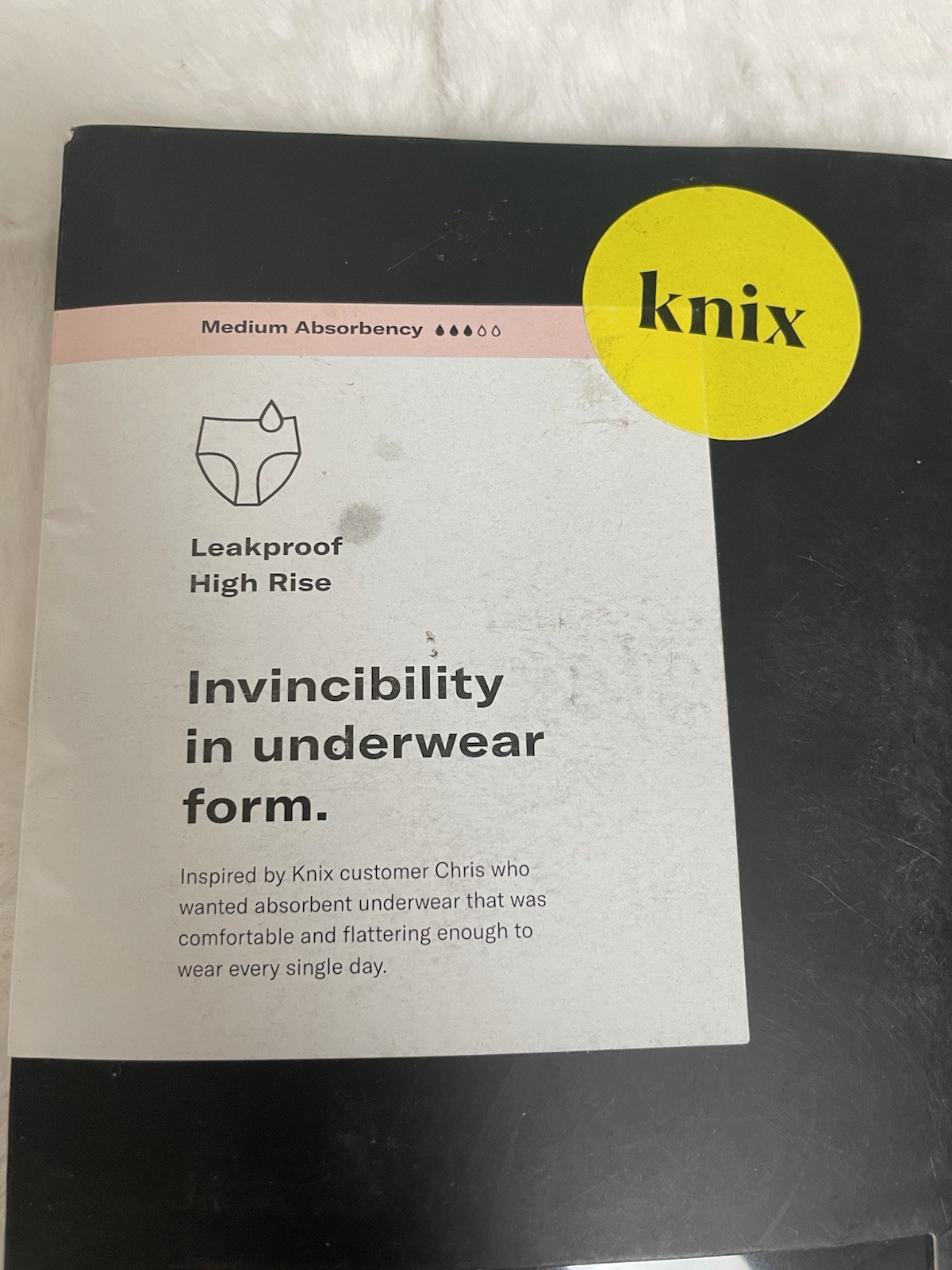 Knix Leakproof High Rise High-Waisted Panties Black L Medium Absorbency