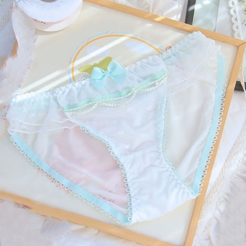 Sweet Princess Lady Girls Panties Brief Lolita Bow Cute School Underwear Panties