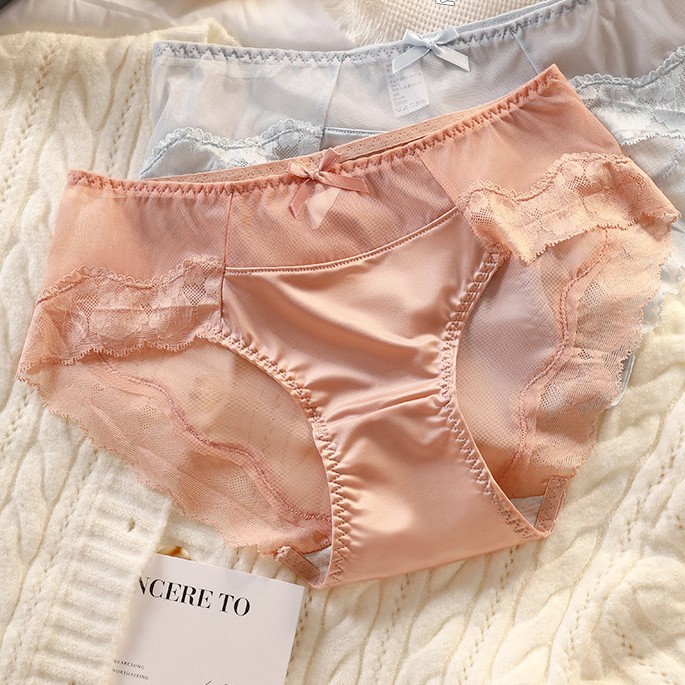 5 Pack Lot Sexy Womens Lace Sheer Satin Panties Briefs Underwear Lingerie Bikini
