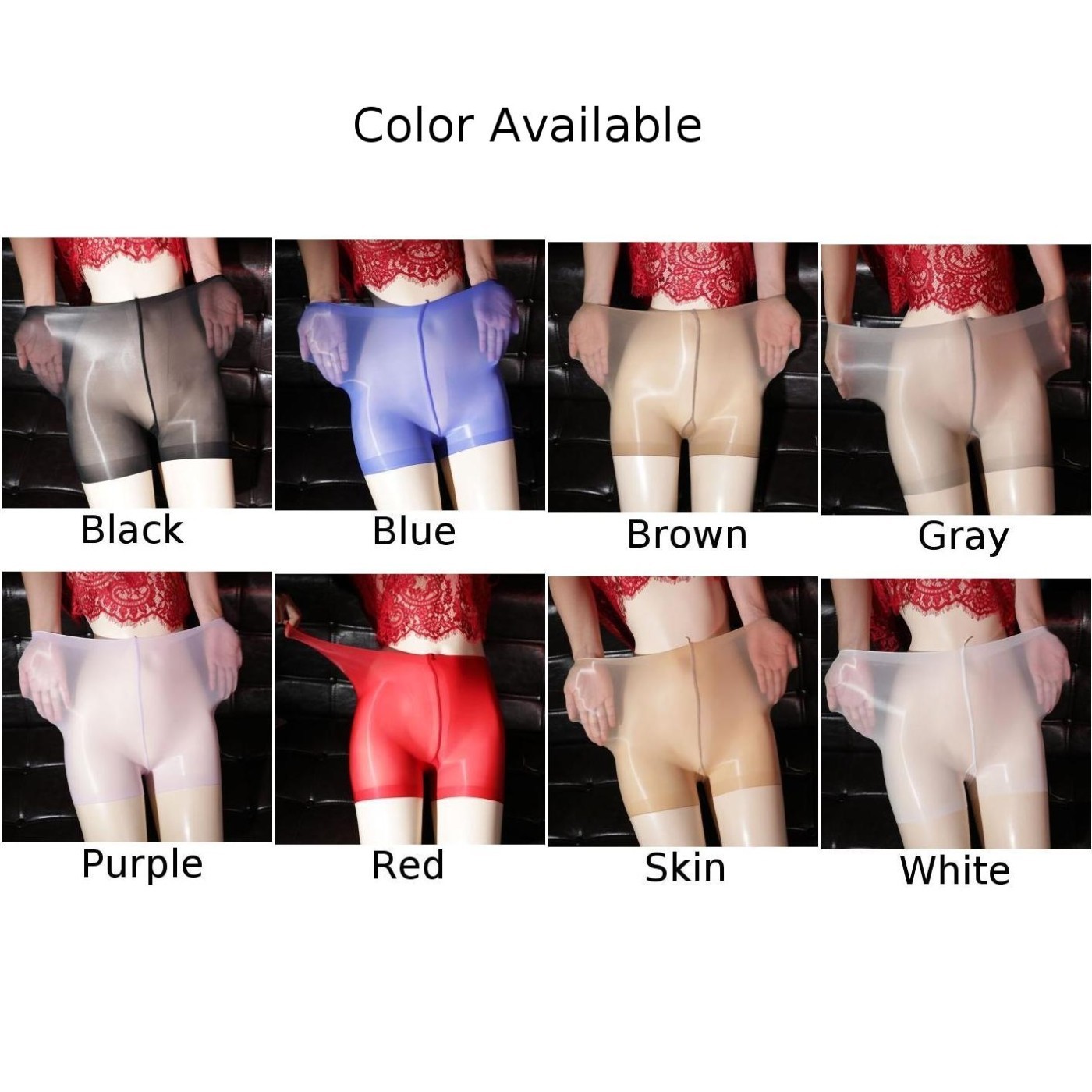 Silky Smooth Women’s Panties Sheer Glossy Boxer Briefs in Multiple Colors