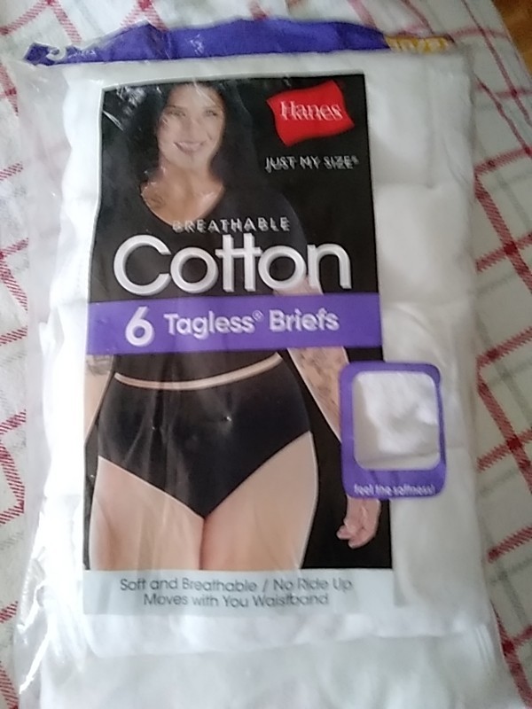 NEW Hanes woman’s cotton tagless briefs 6 pack new 10/2x