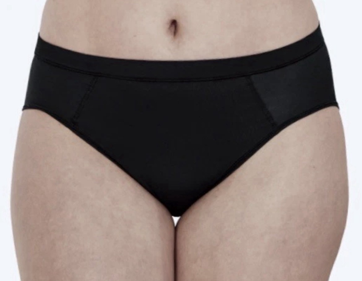 BALI One Women’s Smooth U Second Skin Micro Black Hi-Cut Panty, Size-XL