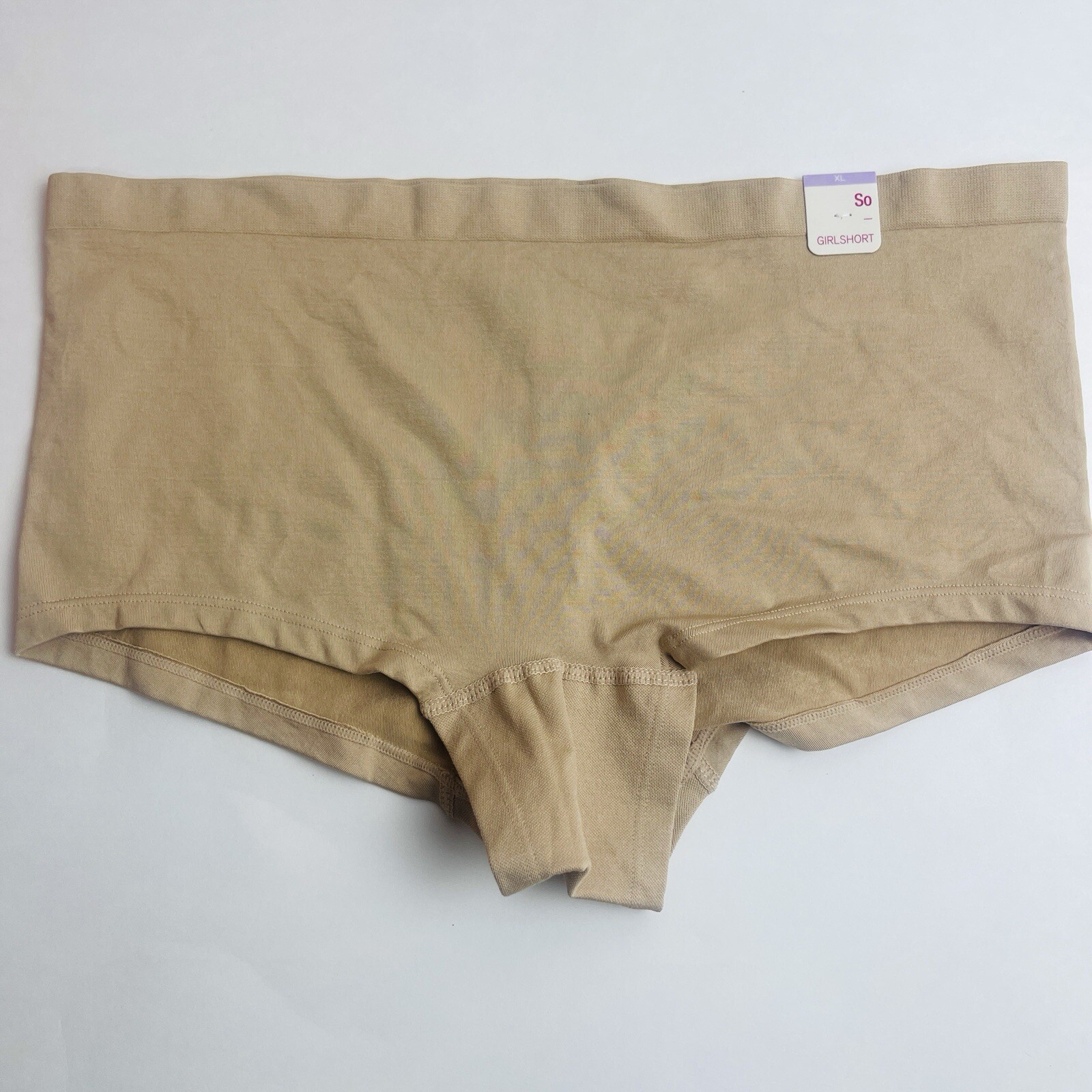 Juniors So Smooth Girl Shorts Underwear Intimates Size XL Nude Beige