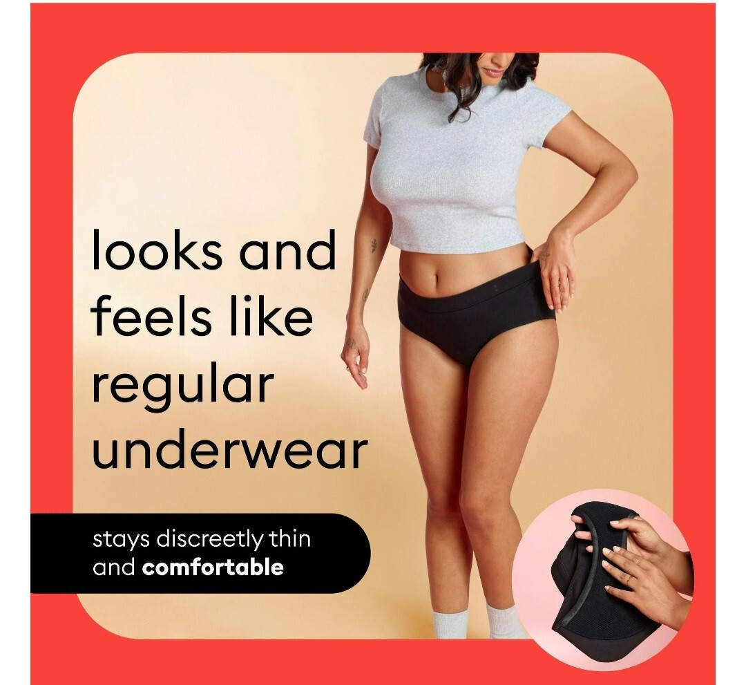New Thinx for All All Day Absorbency Leakproof Period Underwear Lace Trim Size M