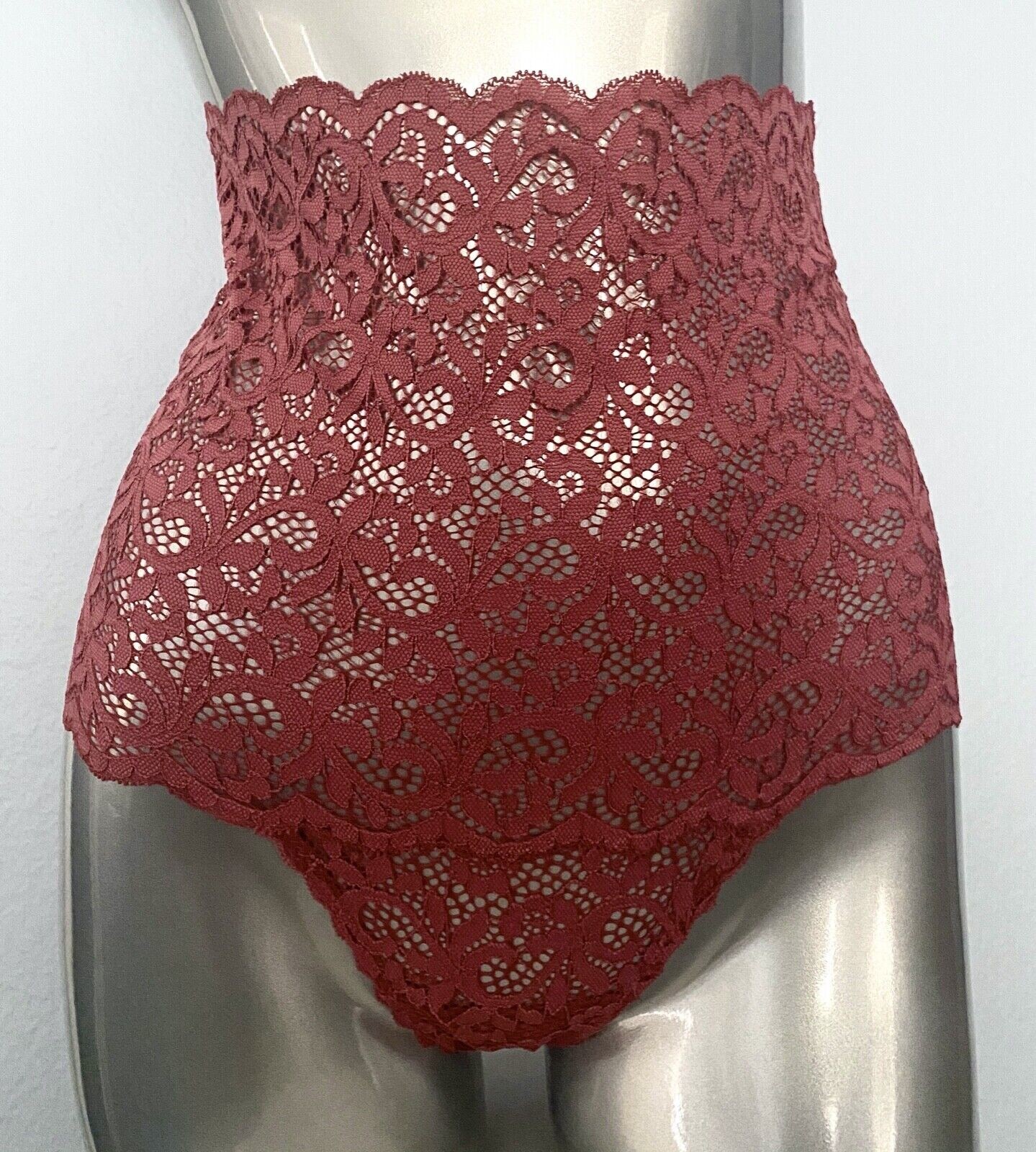 Victoria’s Secret High Waist Rise Pink 03P9 Lace Sexy Thong Panty Medium M