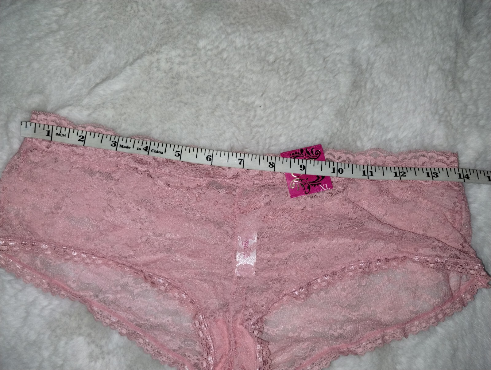 CANDIES Pink Lace Lacy Hipster Panties New Underwear XLarge Sheer NWT Free Ship