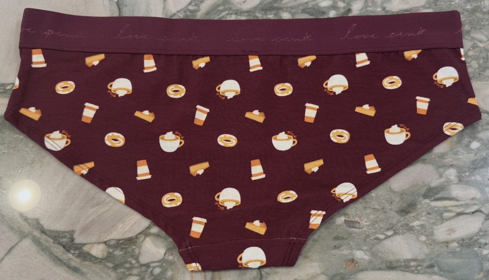 NEW Victoria Secret PINK Cotton Logo Hipster Panty Maroon Cozy Fall – XL or XXL