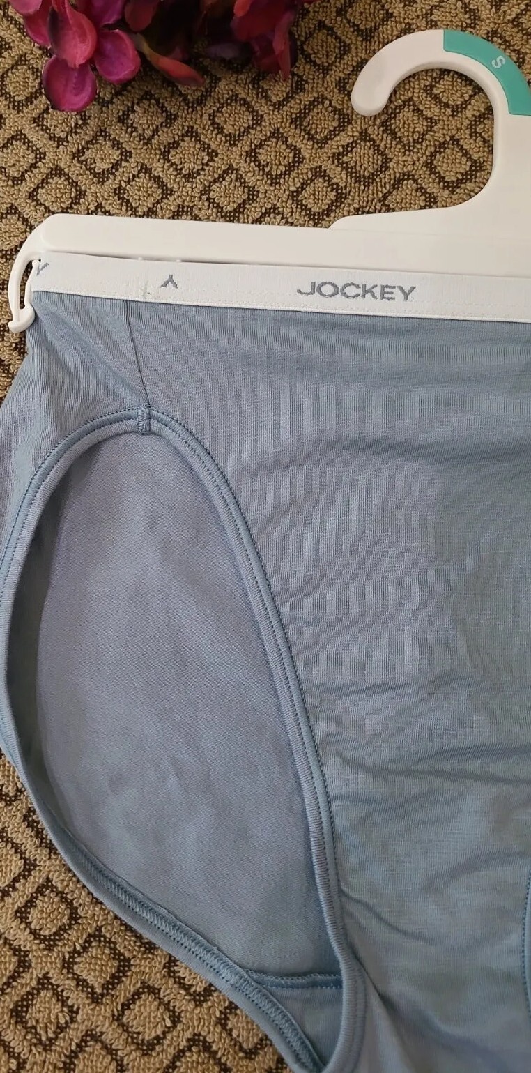 JOCKEY GENERATION Logo Laserbond Supima Cotton Blue Hi Cut Panty Panties 5/S