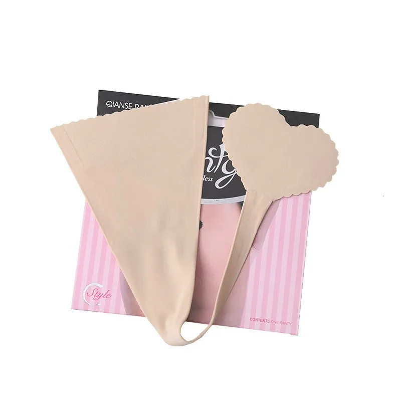 1pc Women C-String Panties Invisible Strapless Thong Self Adhesive Seamless