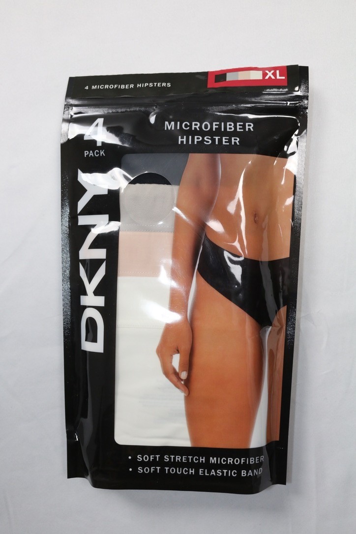 DKNY Womens Soft Stretch Microfiber 4 Pack Hipster Underwear Assorted Color XL
