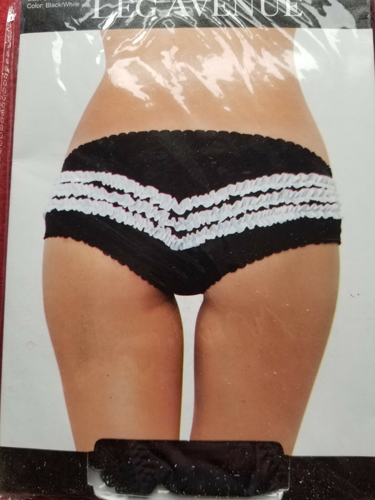 Leg Avenue Contrast Ruffle Back Panty Size S/M