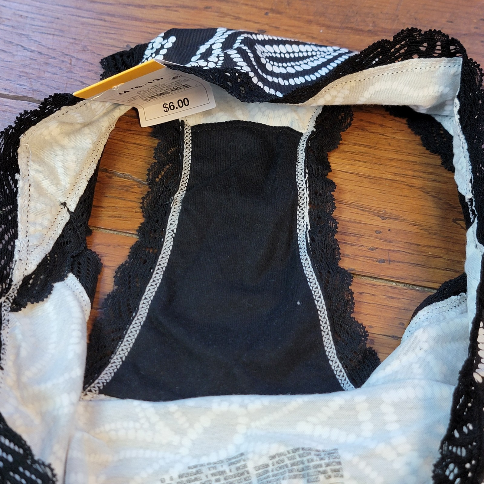 (3) Auden Womens Medium (8-10) Cotton Bikini Underwear Target M Black White Lace