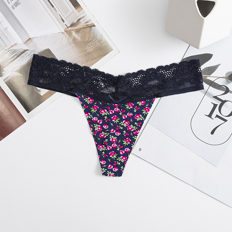 5PCS/LOT Sexy Womens G string Thong Panties Brief Lace Underwear Bikini Lingerie