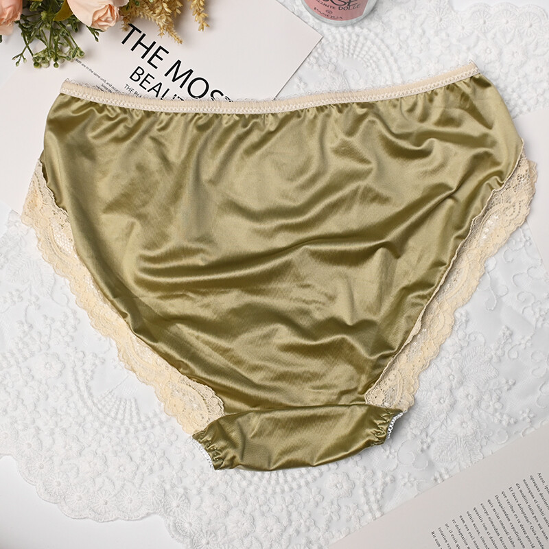 4pcs Lot Womens Sexy Panties Smooth Satin Briefs Intimates Low Waist Lingeries