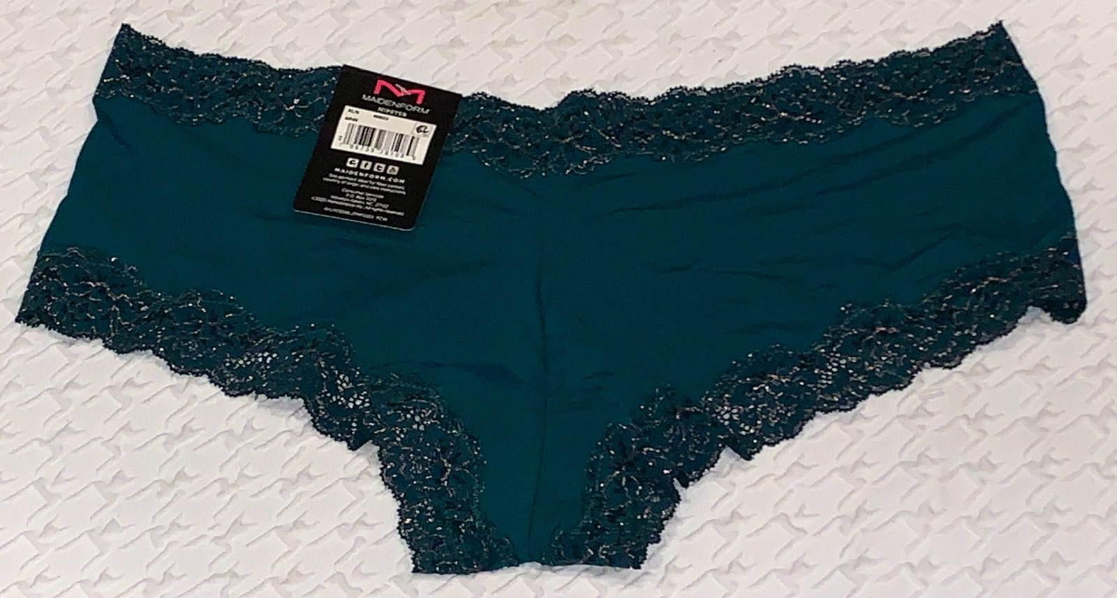 MAIDENFORM Sexy Must Haves Luxurious Lace Teal Cheeky Hipster Panty Womens XL 8
