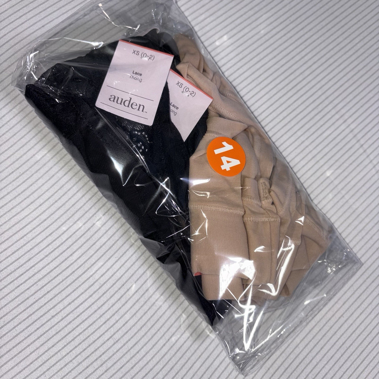 5 Pack Extra Small XS Auden Women’s Underwear Black Lace And Cotton Nude Full