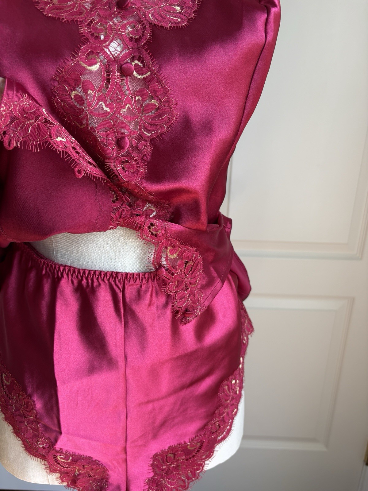 Camisole/Tap Pant Set by Secrets In Lace Talia Collection Red Size Small