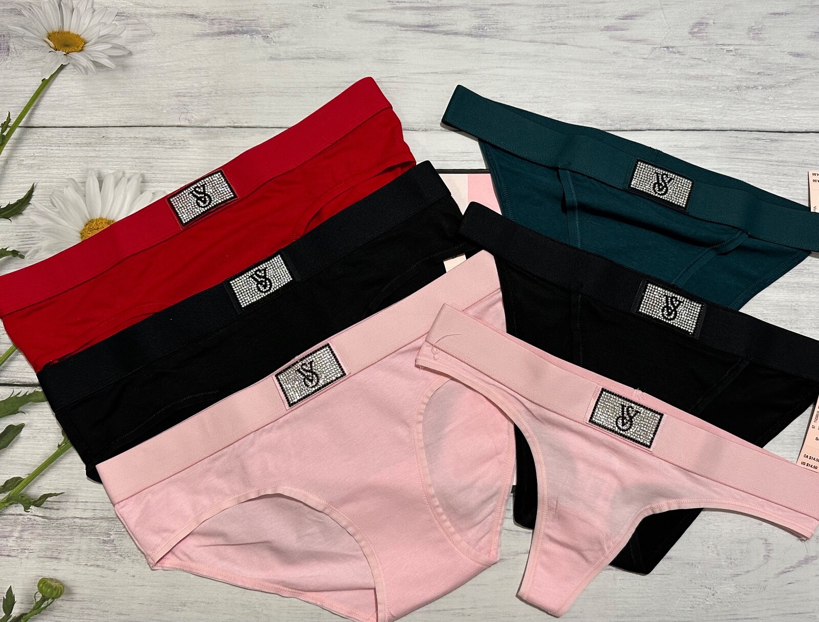Victoria’s Secret Shine Patch Cotton Thong Tanga Hiphugger