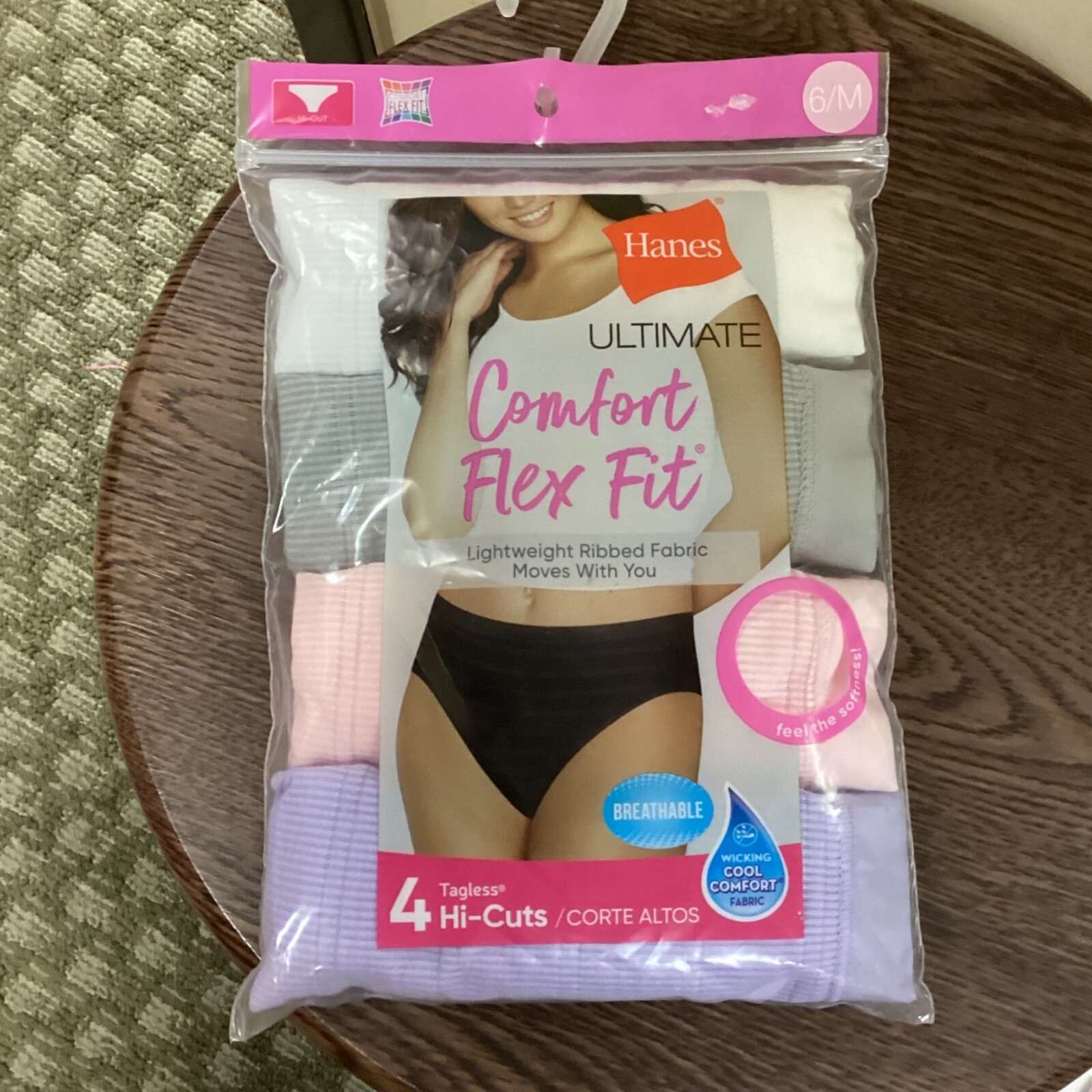 Women NWOT. “Hanes” Ultimate Comfort Flex Fit, HighCut 4 in package. Size 6/M