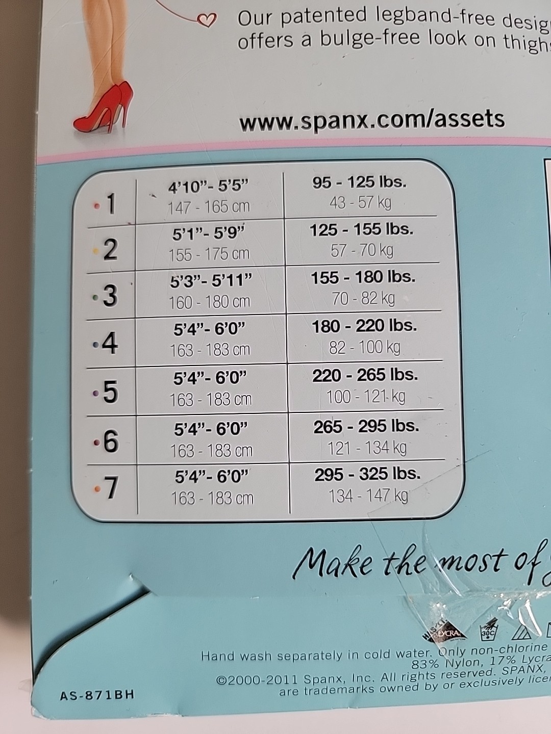 Assets by Spanx Shapewear Short High Waist Mid Thigh Size 6 Black Color NEW