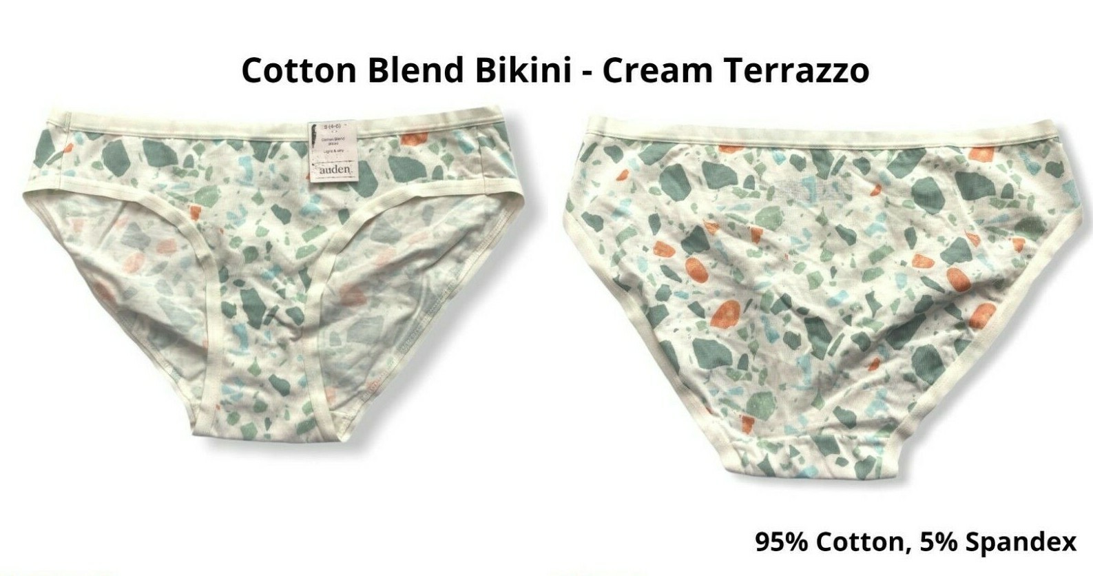 Women’s 6pk Underwear – Assorted Colors & Styles – Auden – S (4-6) – S717