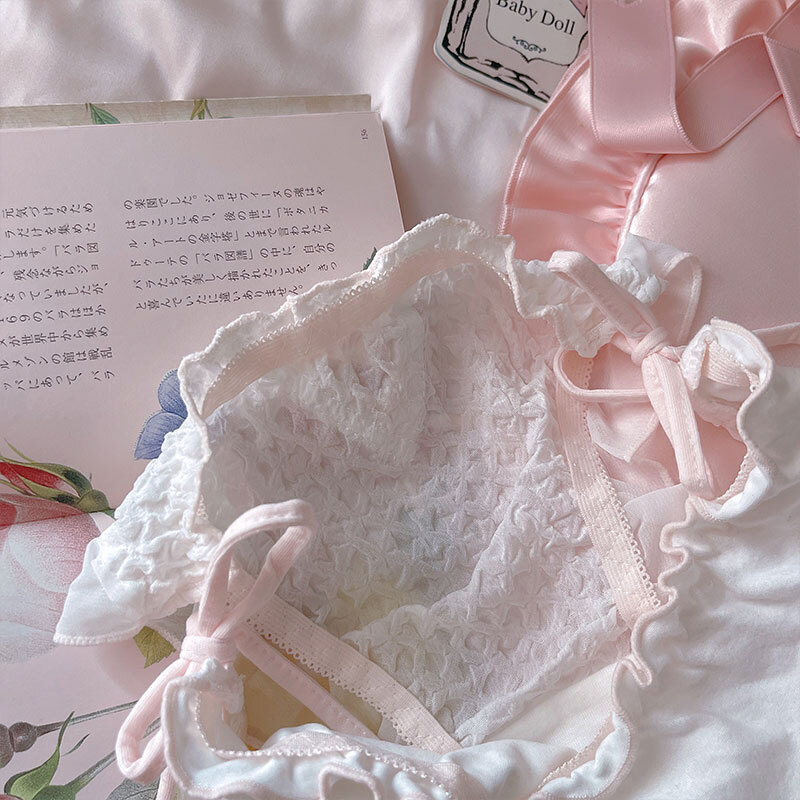 Japanese Mori girl Ribbon underpants Cute Bowknot briefs comfortable Panties