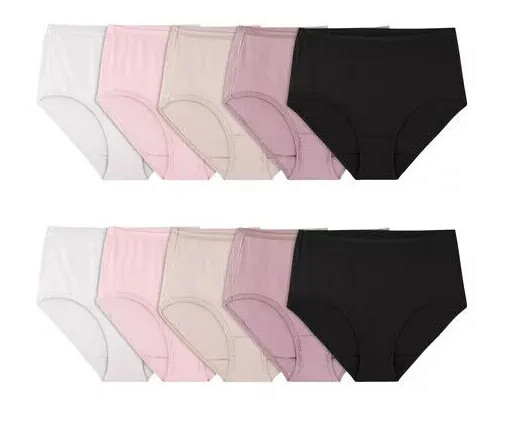Fruit of the Loom Women Panties 100% Cotton Underwear Regular & Plus Size Color