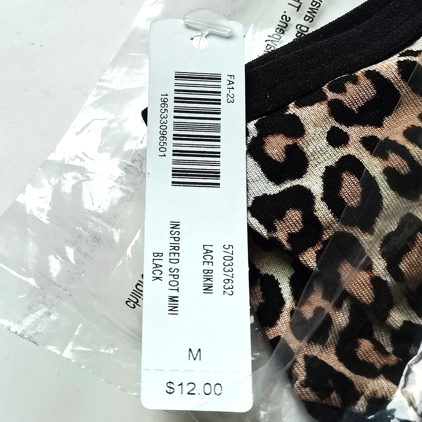 Soma Embraceable Enchanting Lace Bikini Panty Inspired Spot Mini Black SZ S/M