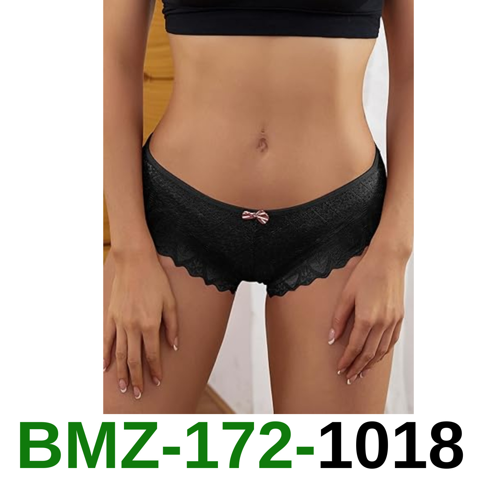 Milumia Women Sexy Floral Lace Underwear Criss Cross Seamless Bikini Panty Small