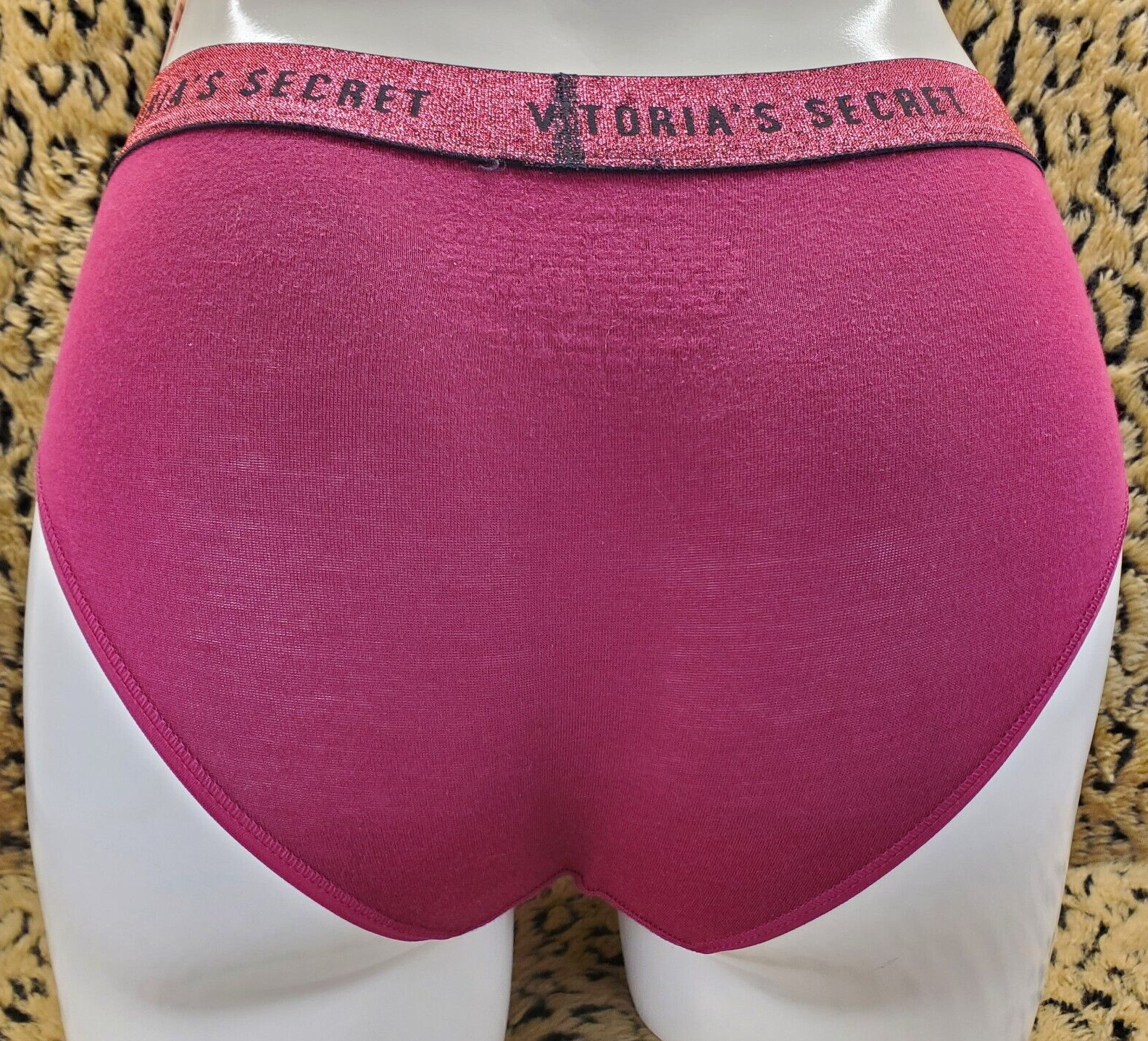 Victoria’s Secret Purple Glitter Logo HipHugger Hipster Panty S NWT Sexy