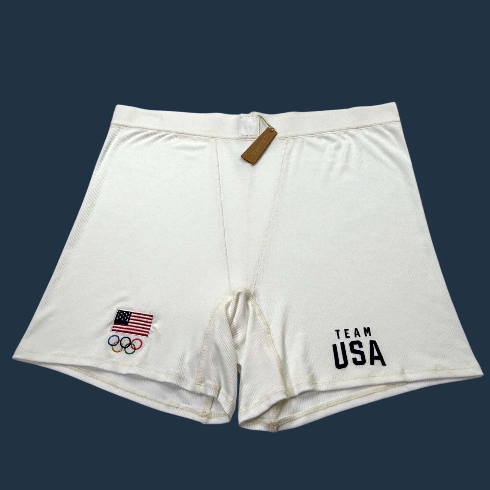 SKIMS Soft Lounge Boxer Short Team USA White 4X