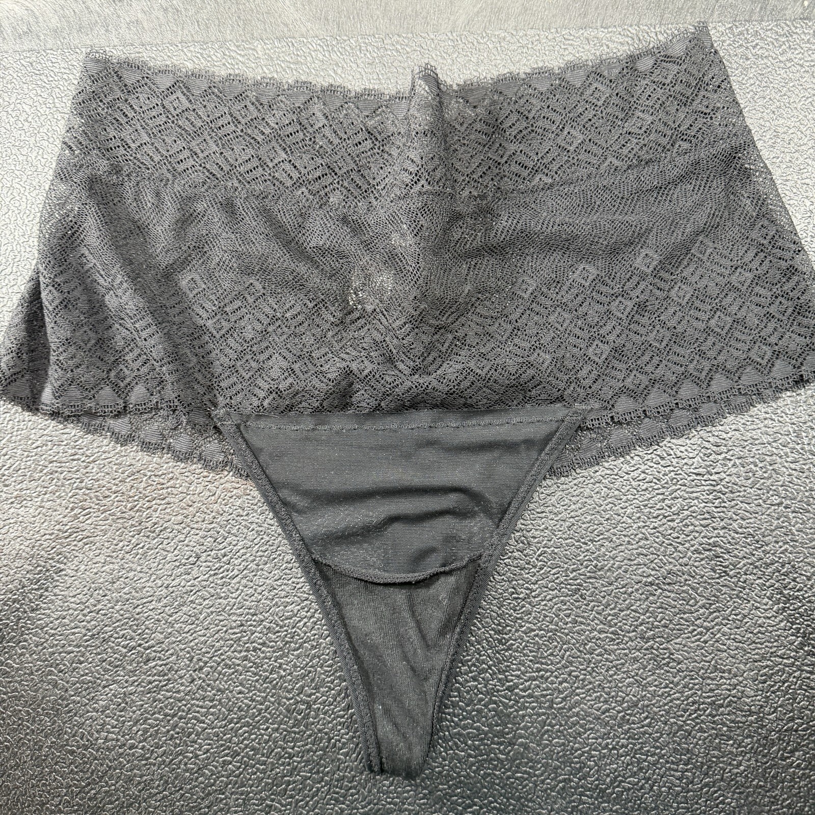 NEW B.Tempt’d Net Perfection Tanga Thong Womens M 6 Hi-Waist Lace Mesh Sexy