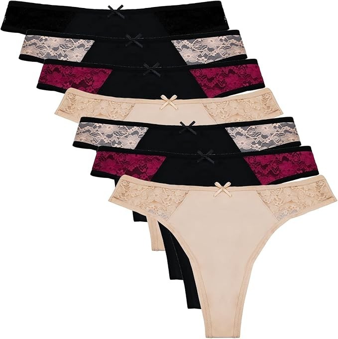 Women’s Size XXL Underwear Thongs, Nylon Comfortable Panties 7-Pack NWT