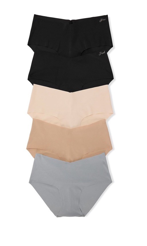VICTORIA’S SECRET PINK 5-Pack Hiphugger No Show Panties NEW IN PACKAGING Medium