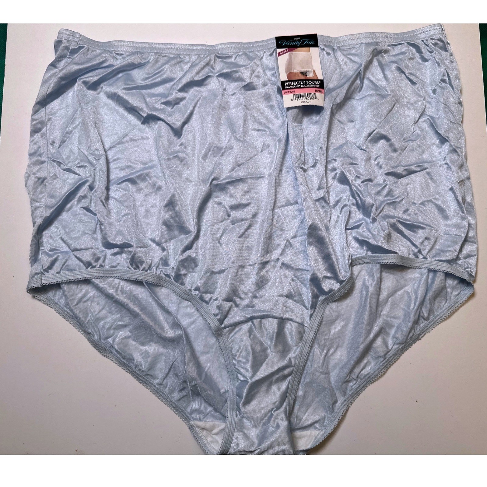 NWT Vanity Fair Perfectly Yours Ravissant Tailored Brief Soft Blue 10/3XL 15712