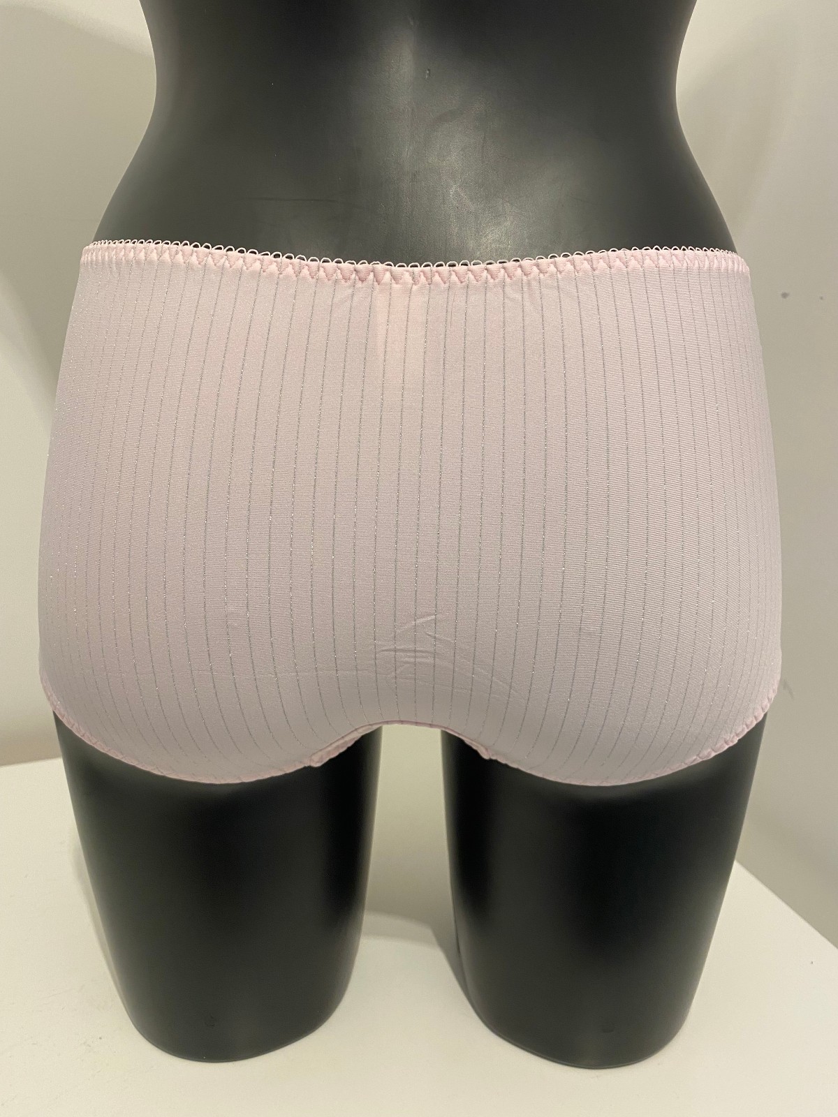 Baby Pink & Silver Sparkle Boyshorts Pinstripe briefs shorts shorties pants