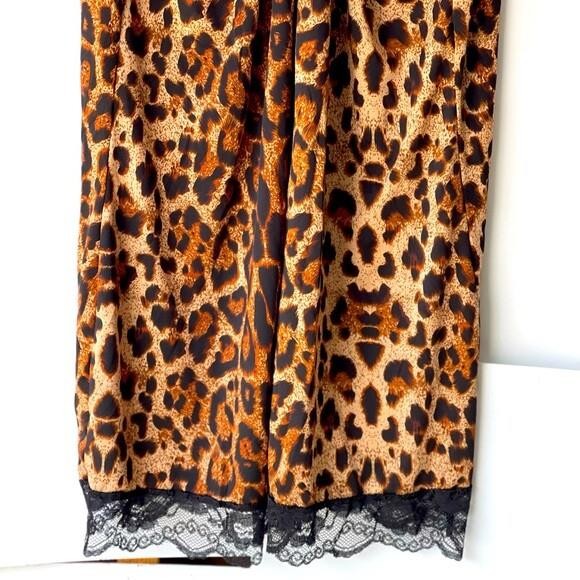 Women’s Plus Size Leopard Lingerie Chemise BabyDoll Night Dress + Thong, 22-24