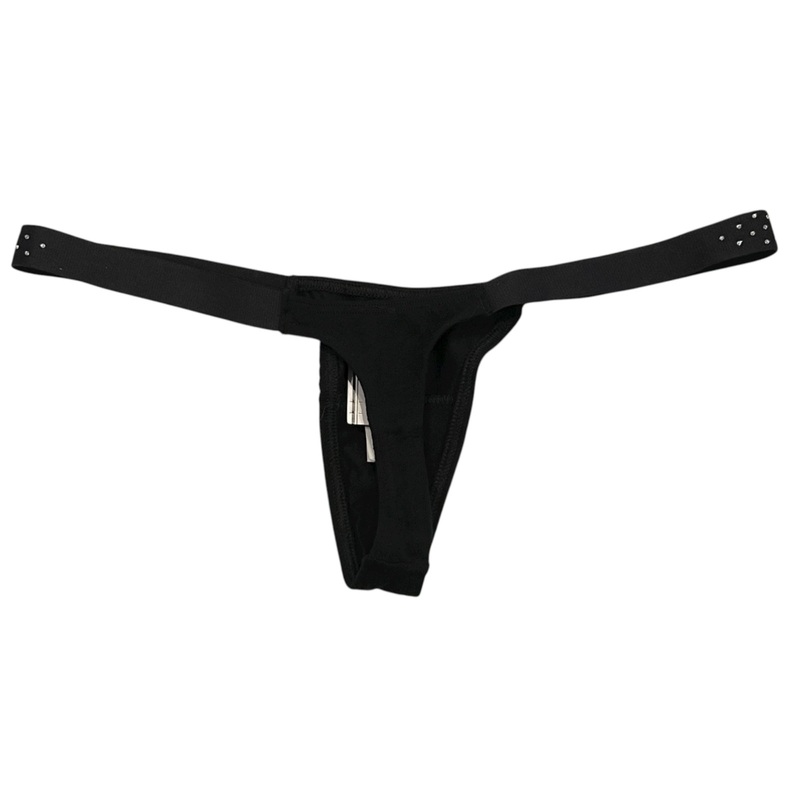 NWT VICTORIA’S SECRET PINK Thong Pantie Sz XS-M-L-XL Black Bling Jersey
