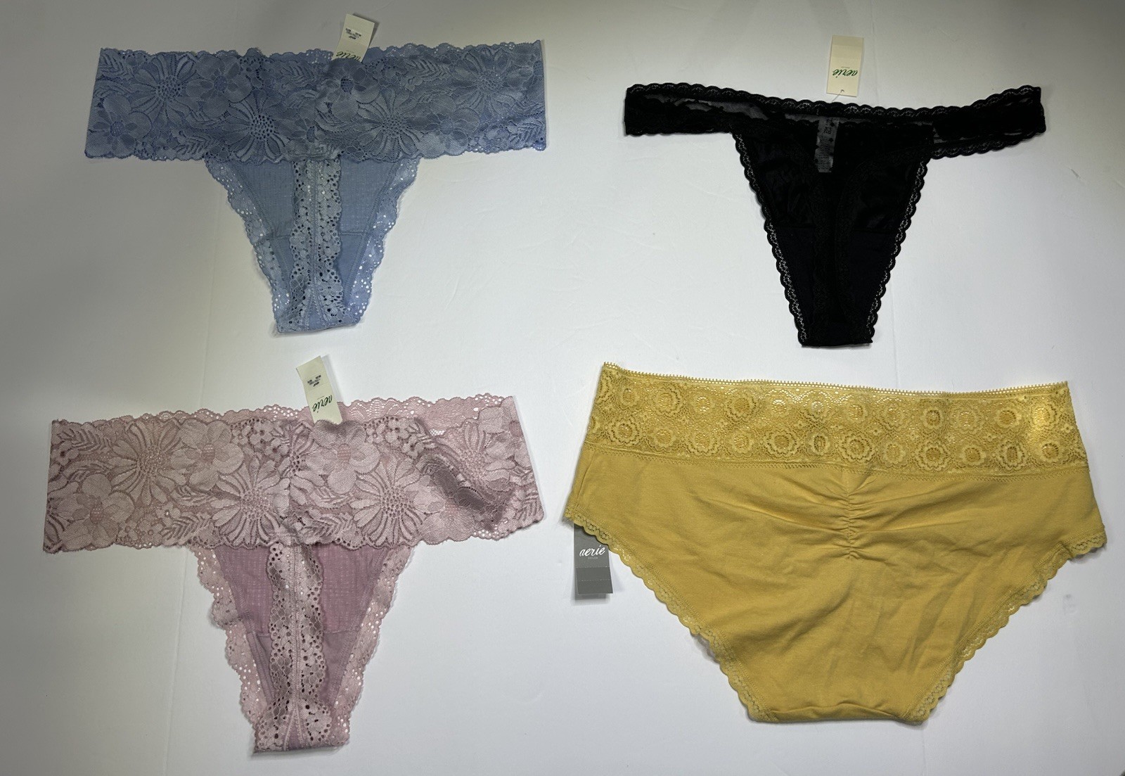 Aeries Womens Panties Underwear Lot Of 4 NWT Thong Size XL