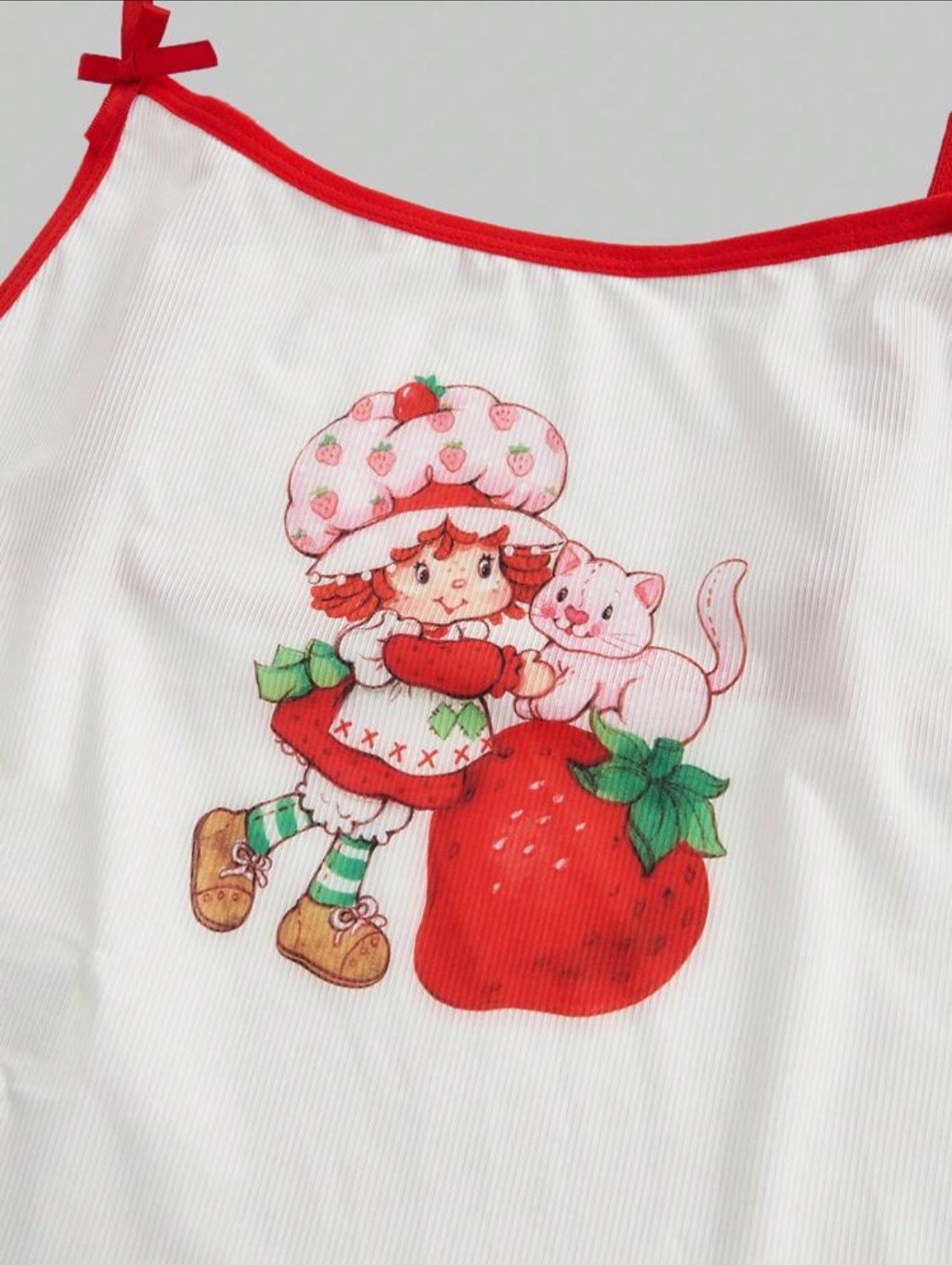 ROMWE Strawberry Shortcake Cami Tank & Boyshorts Panties y2k Cutesy Kawaii S-L
