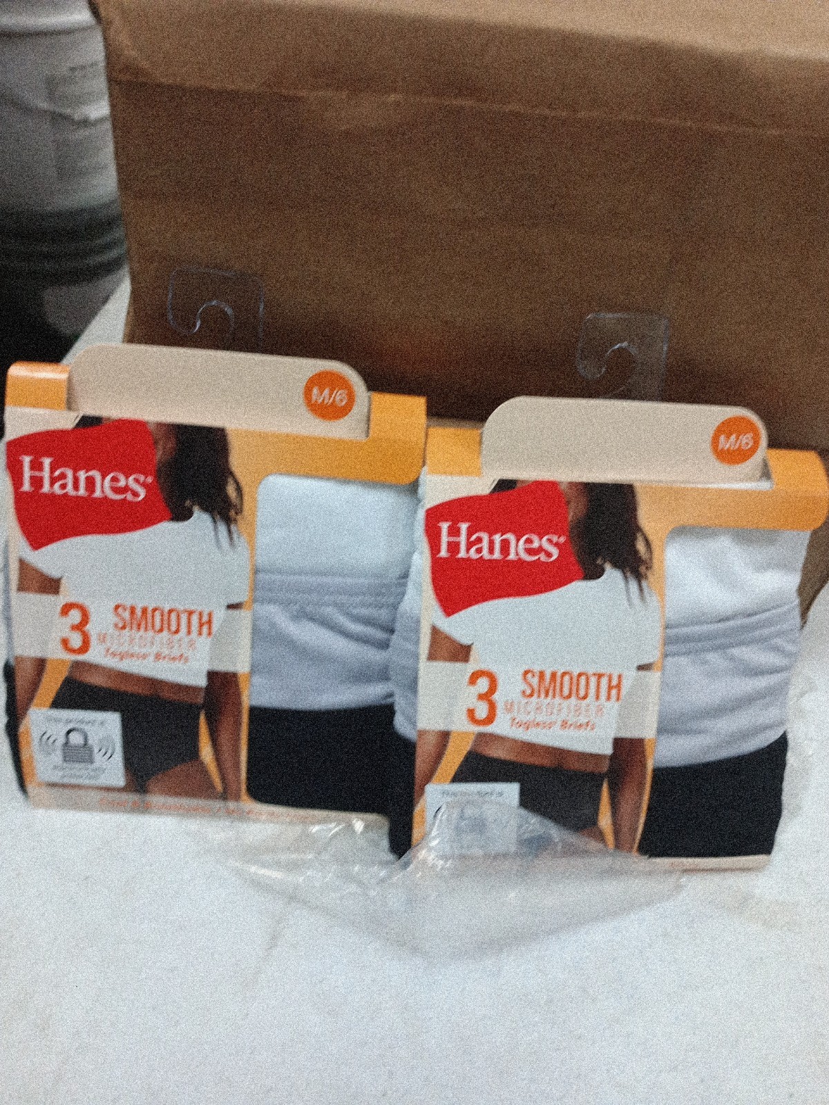 2 Pack 3 Each, 6 Total, M/6 Hanes Womens Smooth Microfiber Tagless Briefs , 175