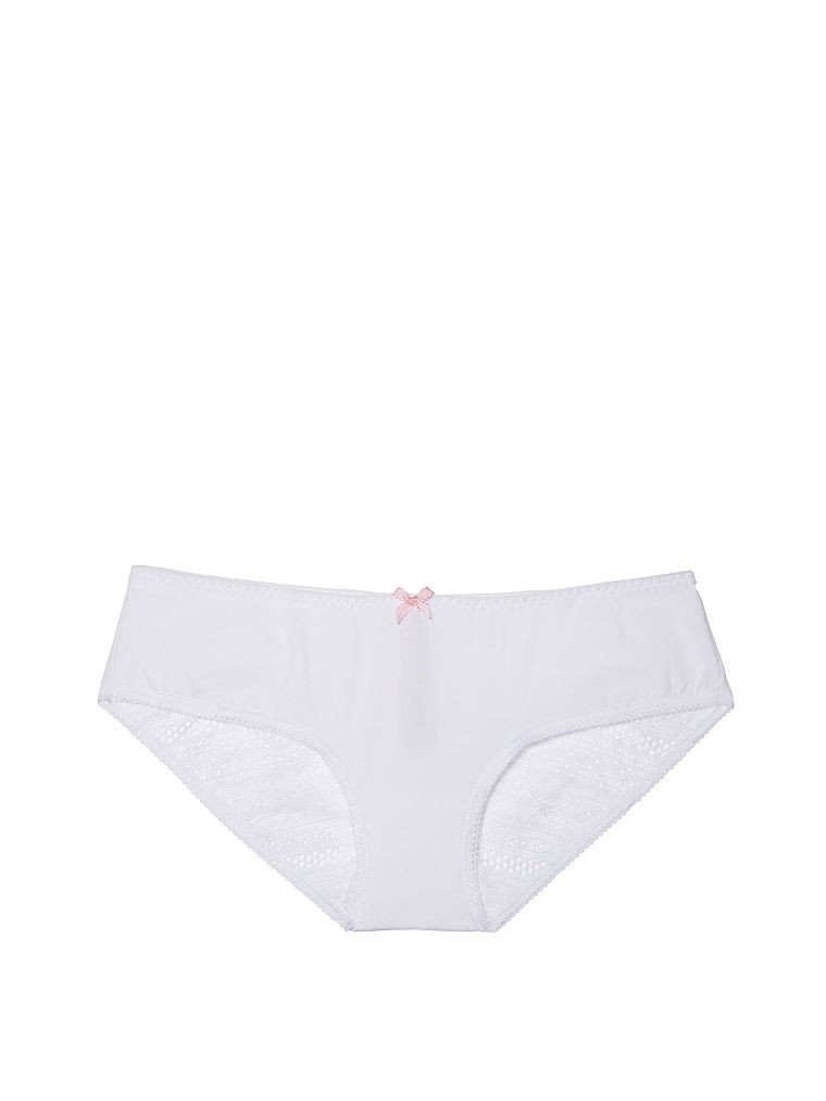 Victoria’s Secret Ruched Lace Back Hiphugger Panty White