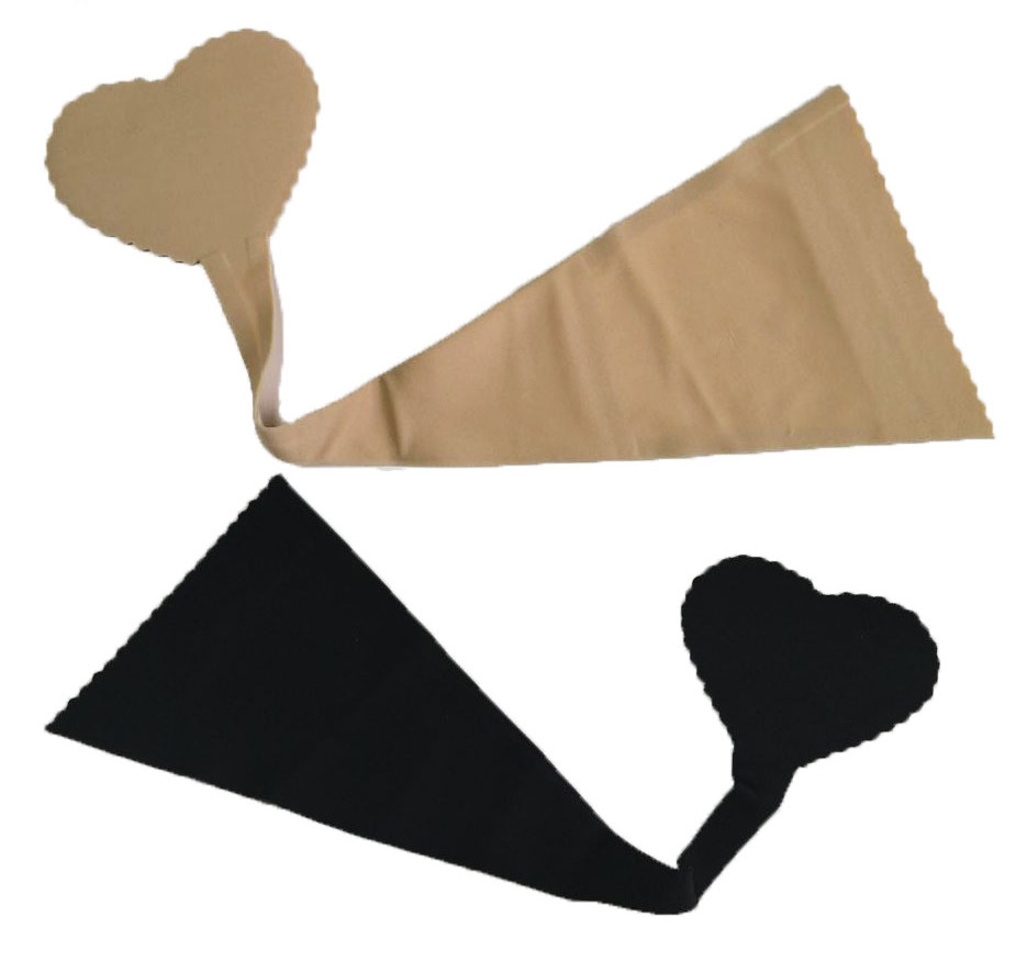 C string thong panty Strapless, clear Straps thong panty and double tape