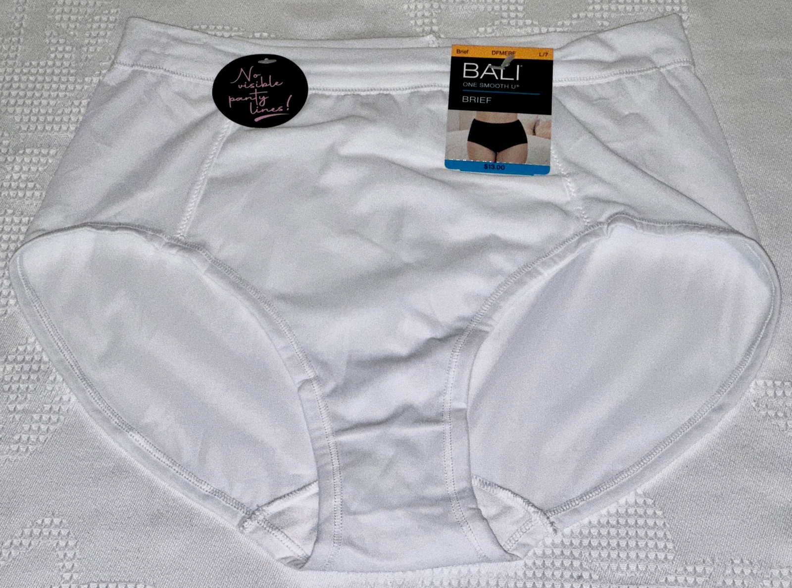 BALI One Smooth U Second Skin Micro White Brief Panty Womens Sz S 5 L 7 XL 8 2XL