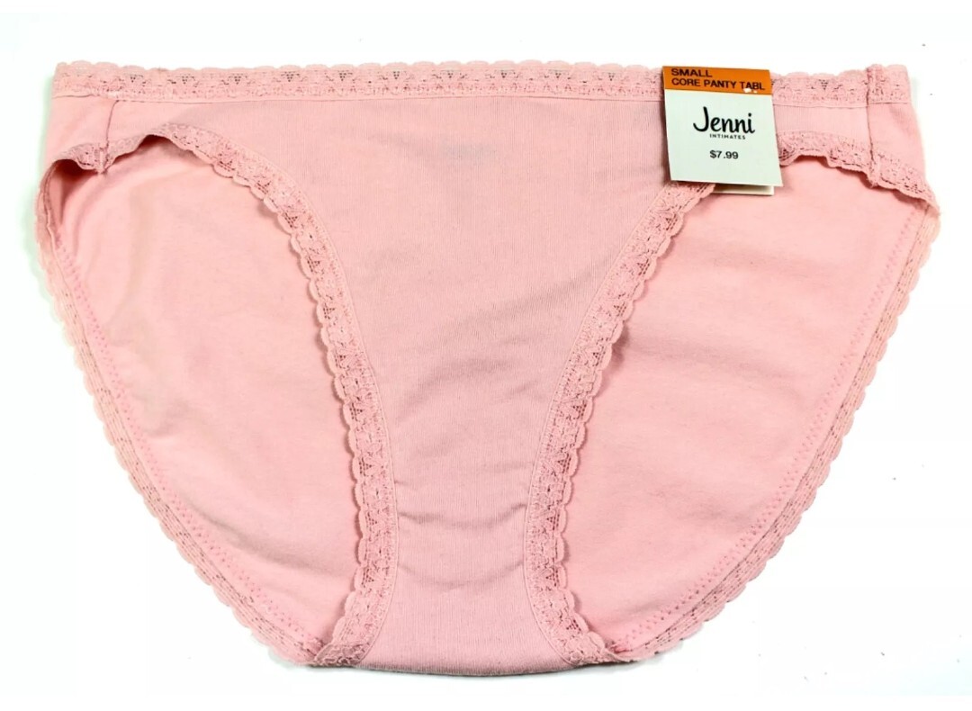 Bikini Cotton Blend Panties Womens 3X Lace Trim Underwear 2 Pr Jenni NWT