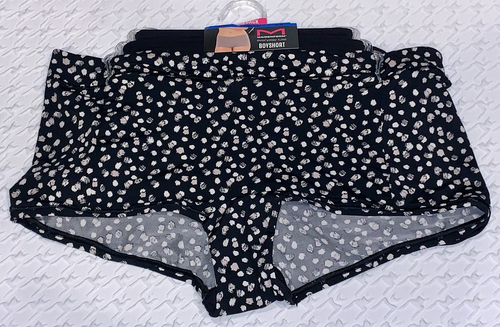 MAIDENFORM Everyday Luxe Stretch Micro 3 Pk Black Boyshort Panty Womens Sz XL 8