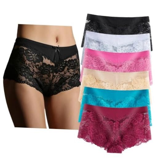Women’s Underwear Regular & Plus Size Panties Lace 5X-Large 6 Pack-a9144