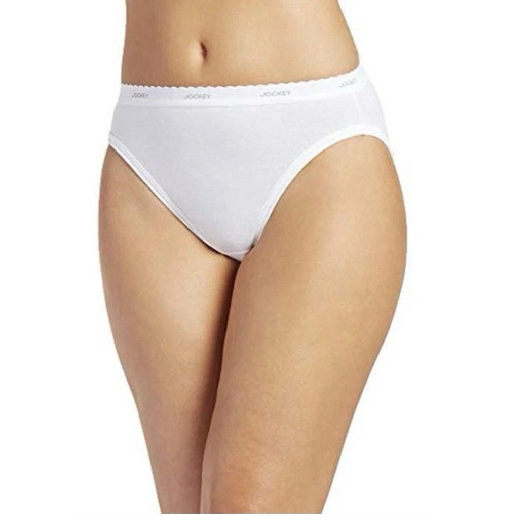 Jockey French Cut Underwear White Cotton Briefs NEW 3 Pair – Size 10 (3XL)